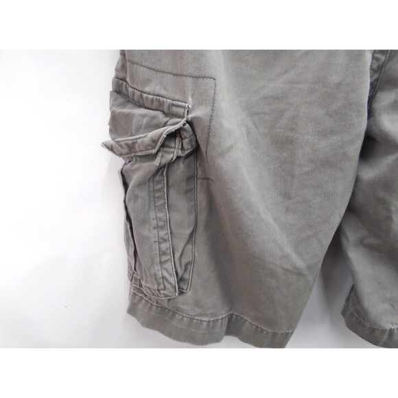 Aeropostale Mens Authentic Paratrooper Pocket Cargo Shorts Size 36 Gray - Picture 12 of 16